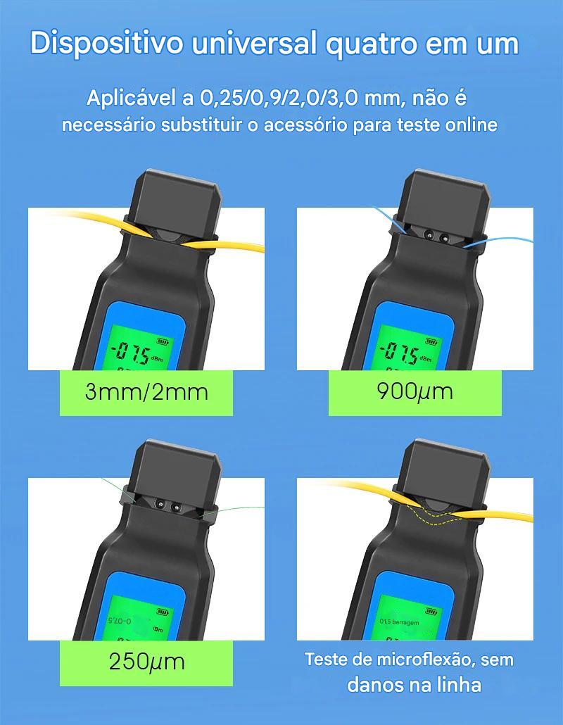 Identificador fibra Ativa + Fonte de luz Visível 2 em 1 COMPTYCO