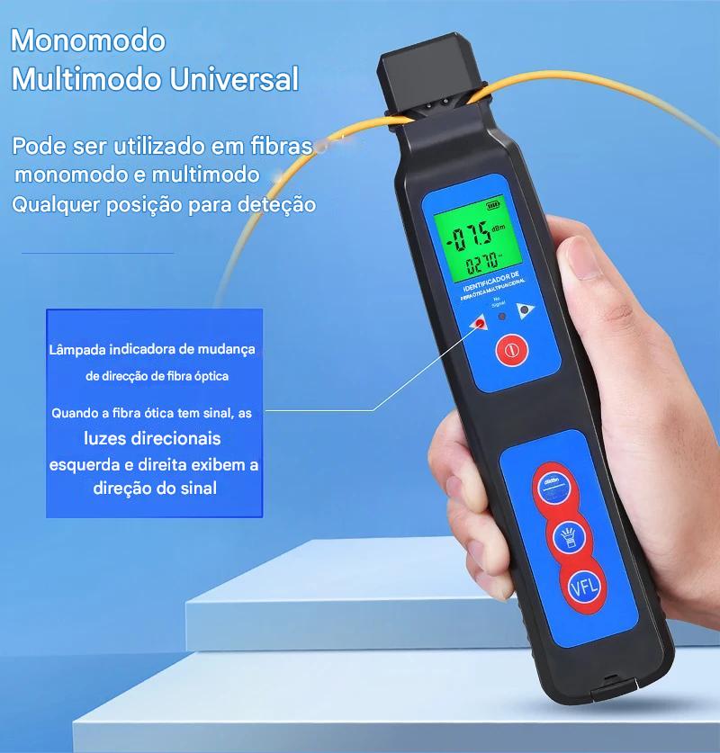 Identificador fibra Ativa + Fonte de luz Visível 2 em 1 COMPTYCO