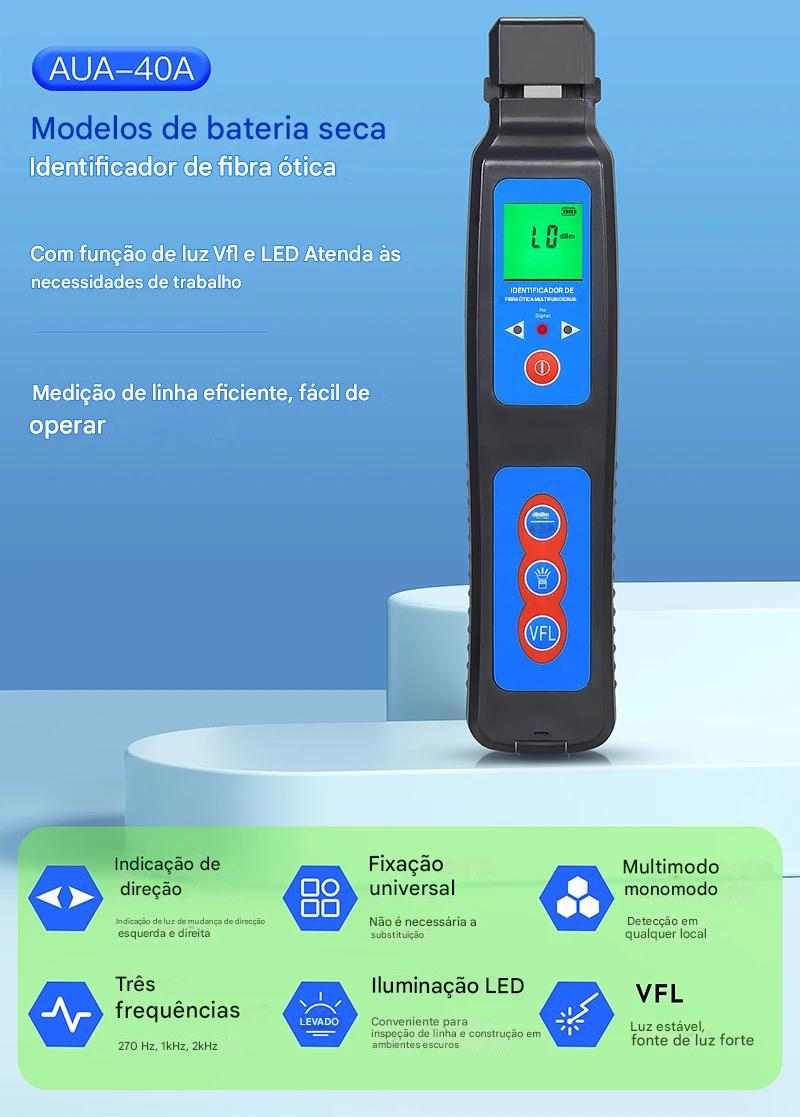 Identificador fibra Ativa + Fonte de luz Visível 2 em 1 COMPTYCO
