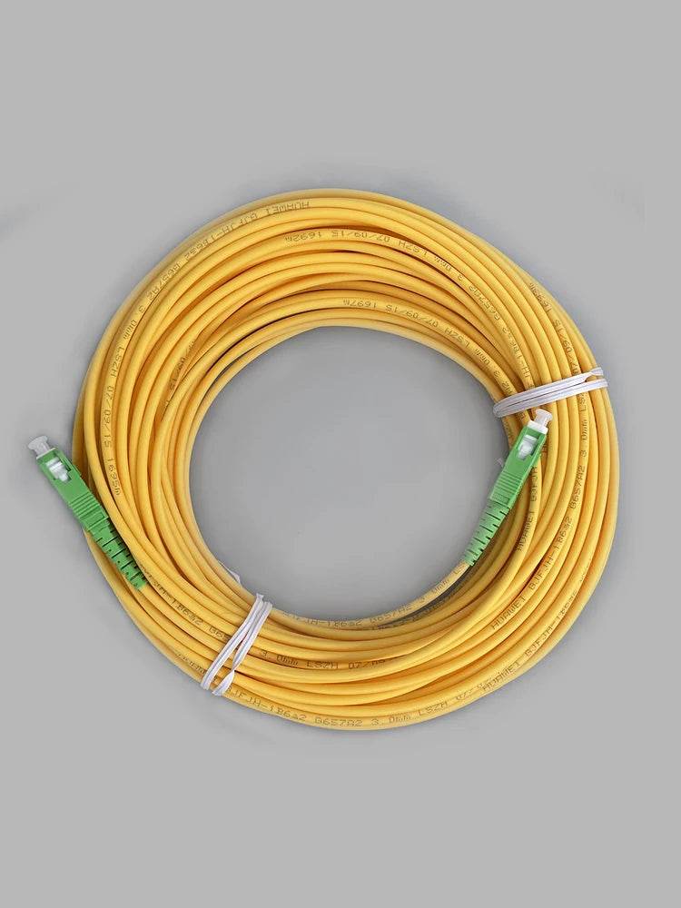 Cabo de Fibra Óptica SC/APC-SC/APC FTTH Monomodo 5M/10M/15M - Ideal para Ligação de ONT em Casas - Ferramentaria
