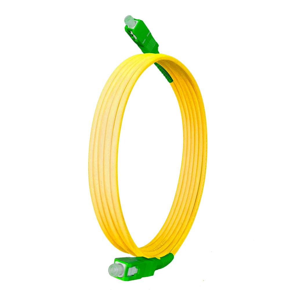 Cabo de Fibra Óptica SC/APC-SC/APC FTTH Monomodo 5M/10M/15M - Ideal para Ligação de ONT em Casas - Ferramentaria