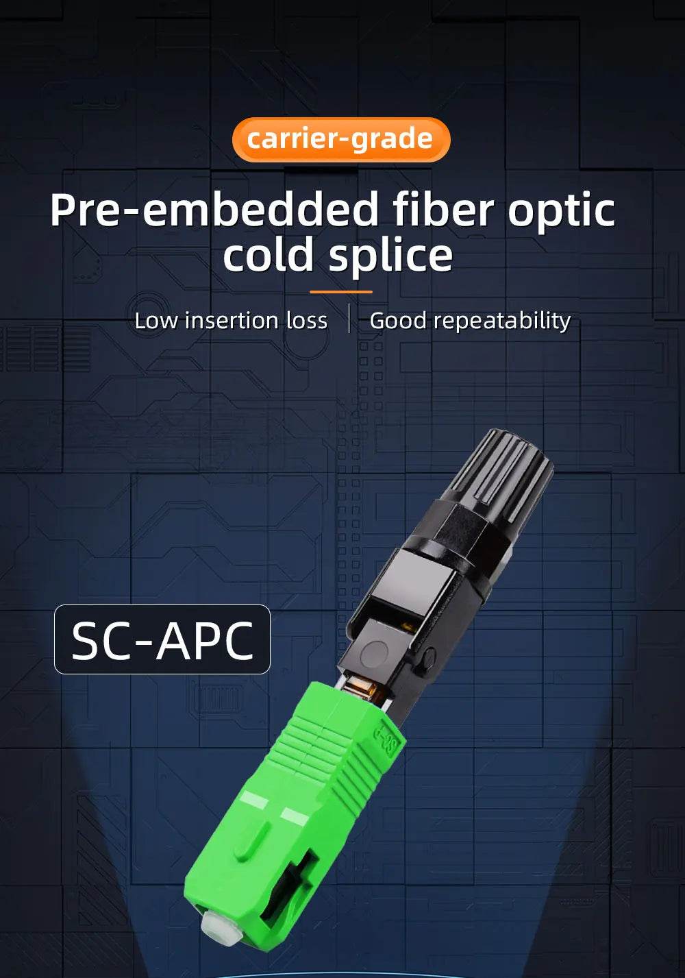 Cabeça de Conexão para Cabos de Fibra Óptica Sem Solda - Ferramentaria