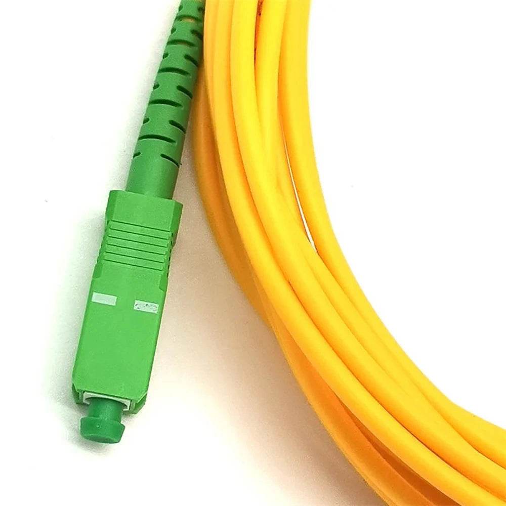 Cabo de Fibra Óptica SC/APC-SC/APC FTTH Monomodo 5M/10M/15M - Ideal para Ligação de ONT em Casas - Ferramentaria