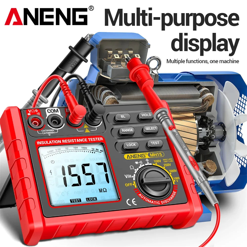 Medidor de Isolamento (Megger) ANENG MH15