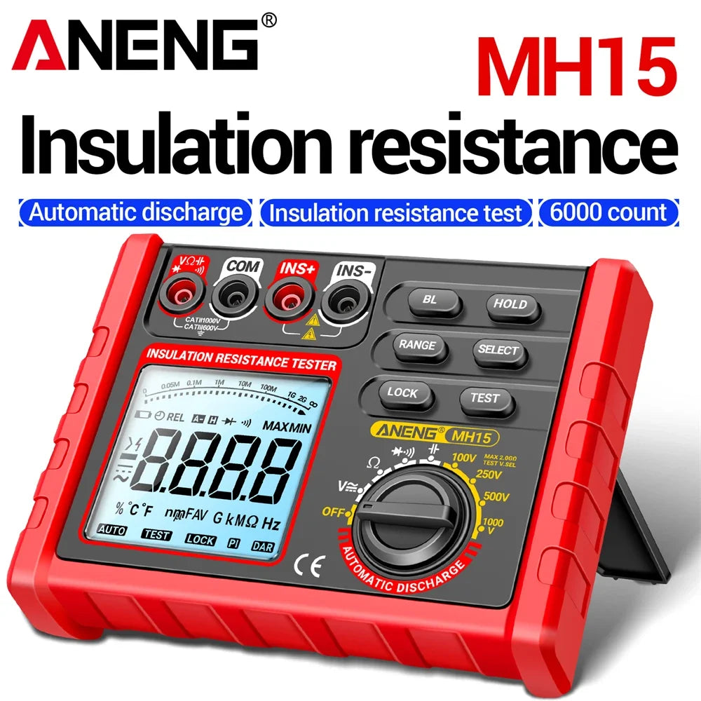Medidor de Isolamento (Megger) ANENG MH15