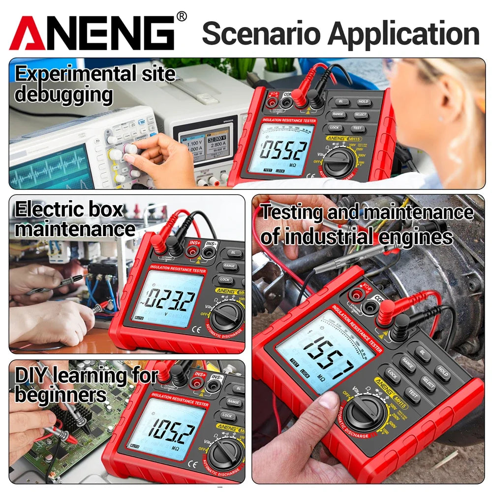 Medidor de Isolamento (Megger) ANENG MH15