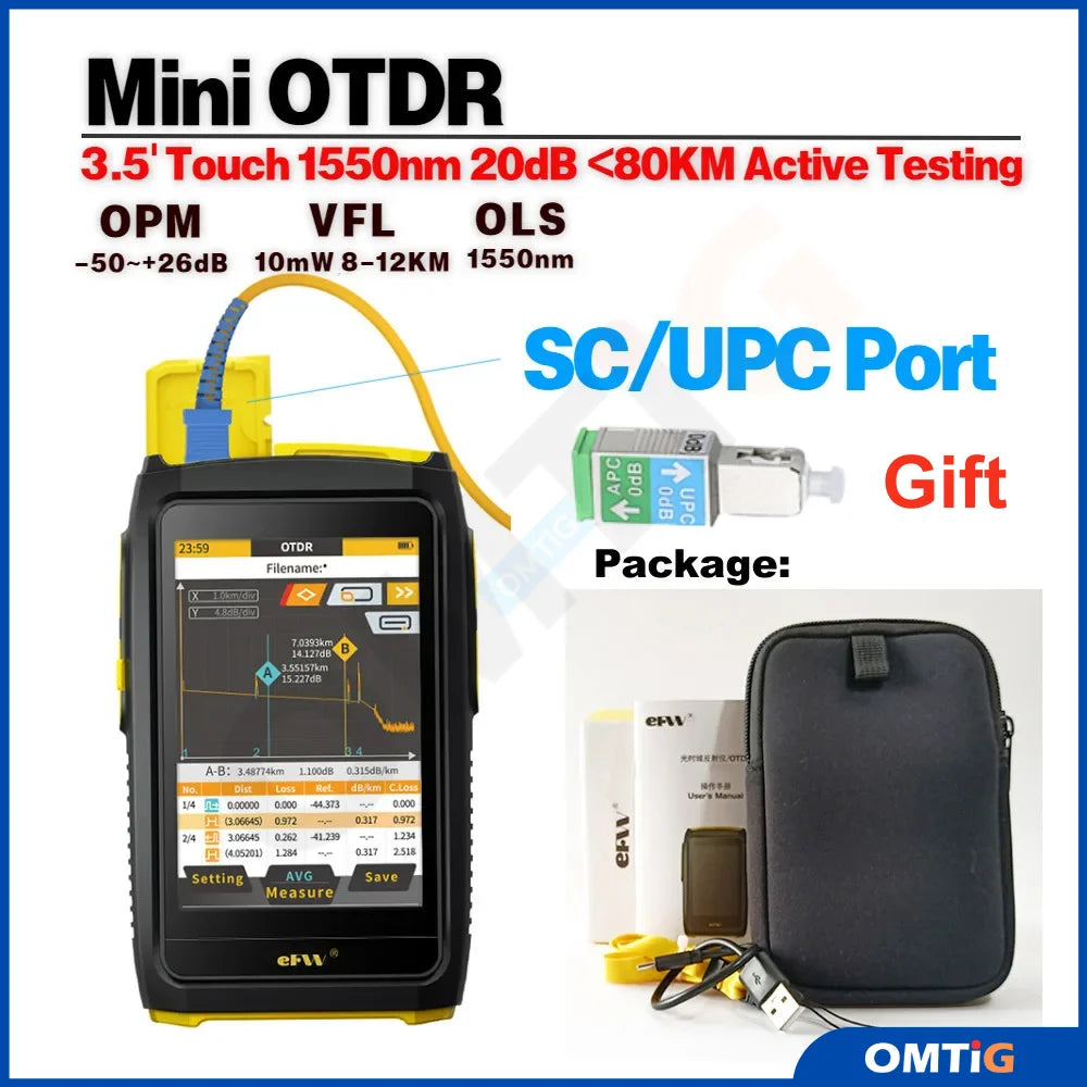 OTDR Mini OMTiG: Precisão e Portabilidade em Testes de Fibra!